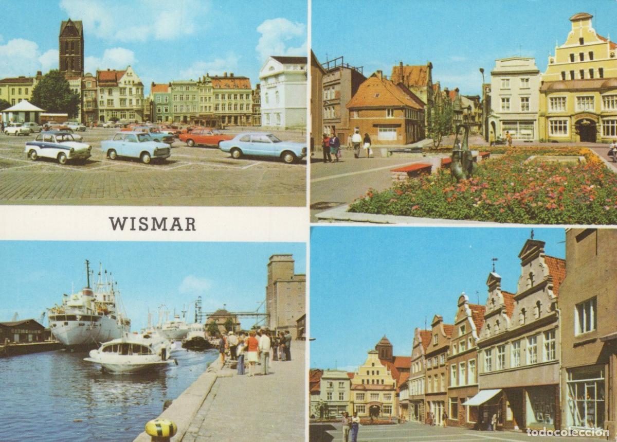 Postcards: Germany Wismar Multi View Markt Kr&auml;merstra&szlig;e Hafen Architecture Unposted *YAV623
