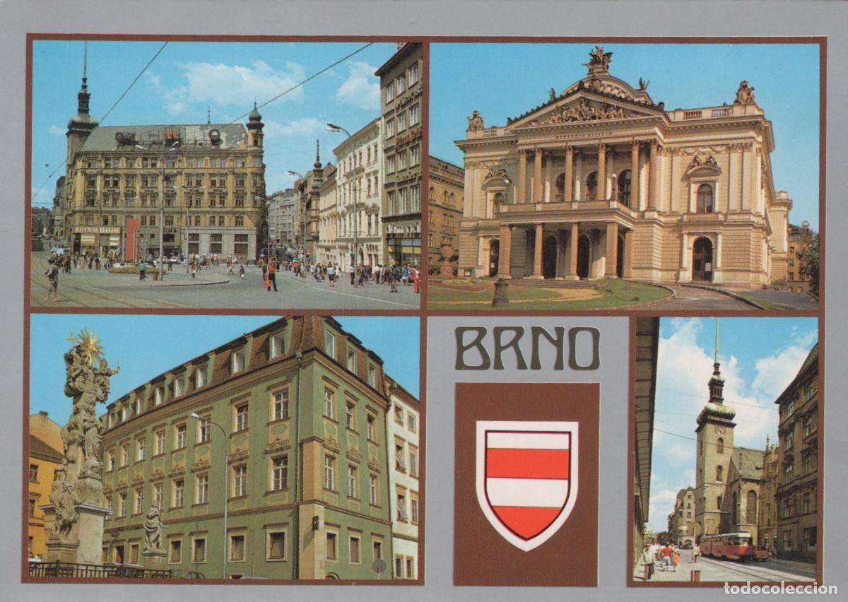 Postcards: Czech Republic Brno City Collage Architecture Street Scenes Unposted *YAV631