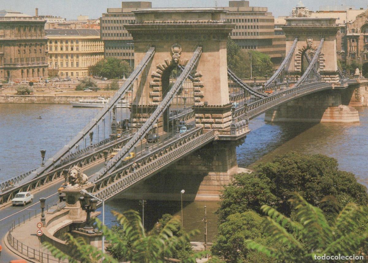 Postkarten: Hungary Budapest Chain Bridge 19th Century Danube River Unposted *YAV630