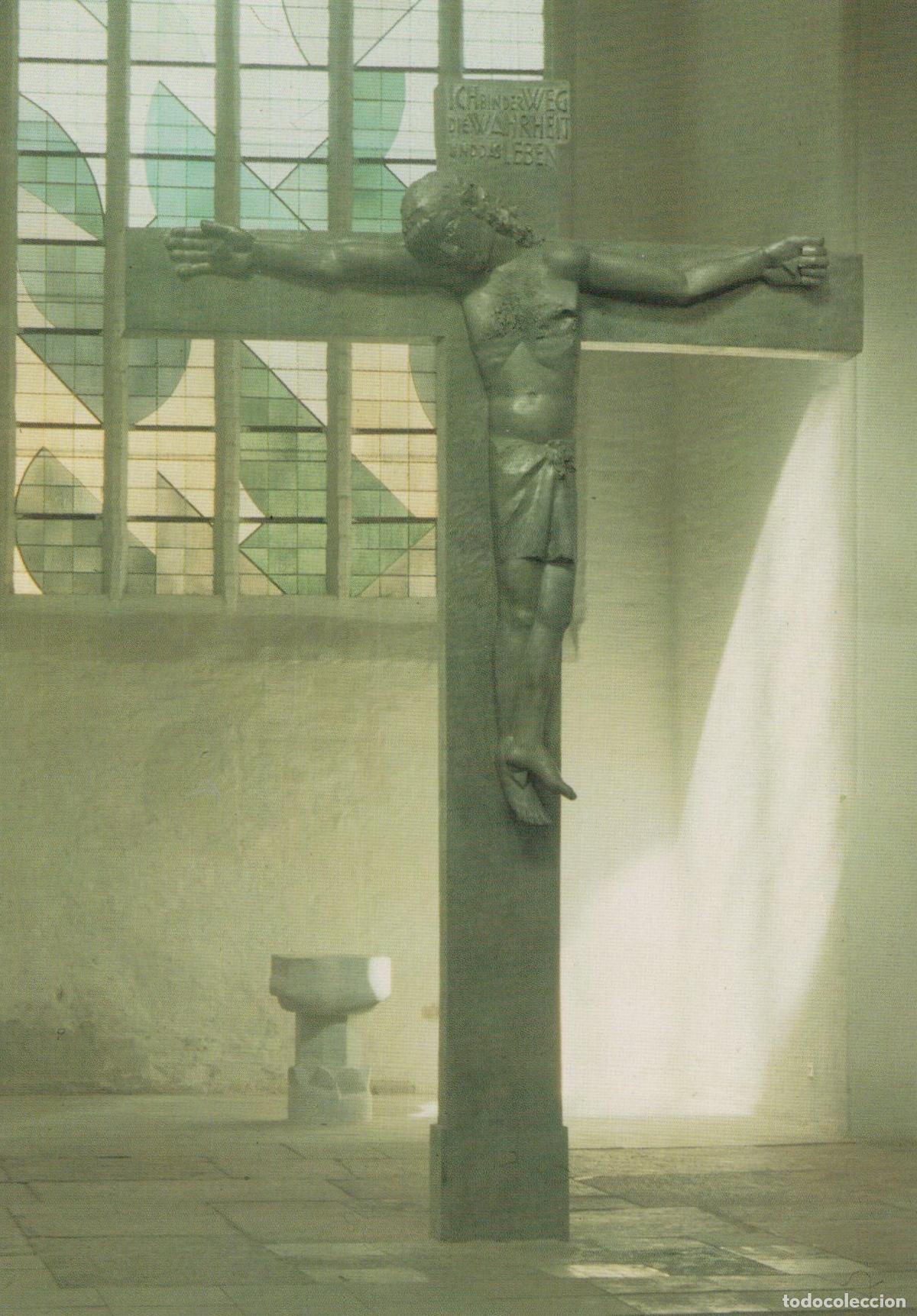 Cartoline: Germany Greifswald Dom St Nikolai Bronze Crucifix By Hans Kock Unposted *YAV444