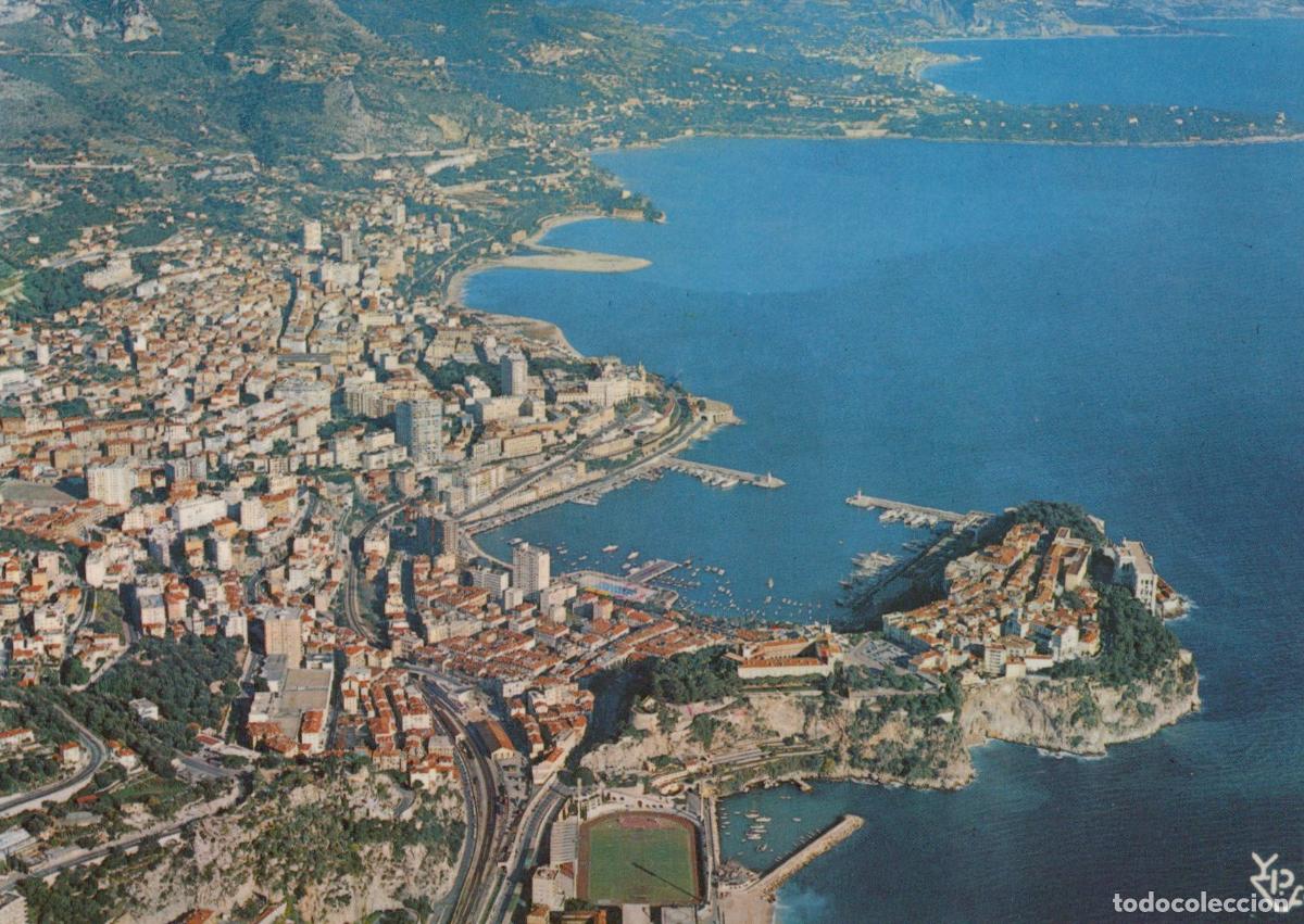 Cartoline: Monaco Monte Carlo Aerial View of City Port Stadium and Coastline *YAV635