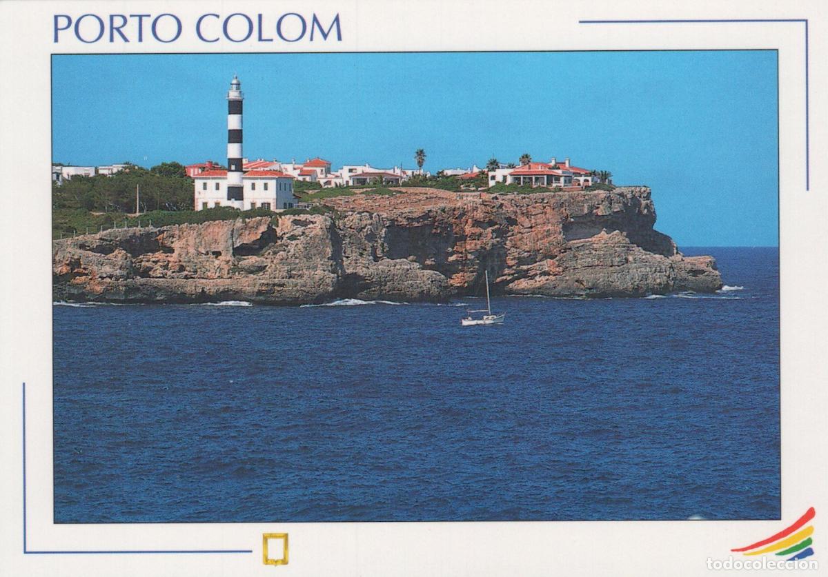 Cartes Postales: Spain Porto Colom Lighthouse Coastal Landscape With Sailboat *YAV645