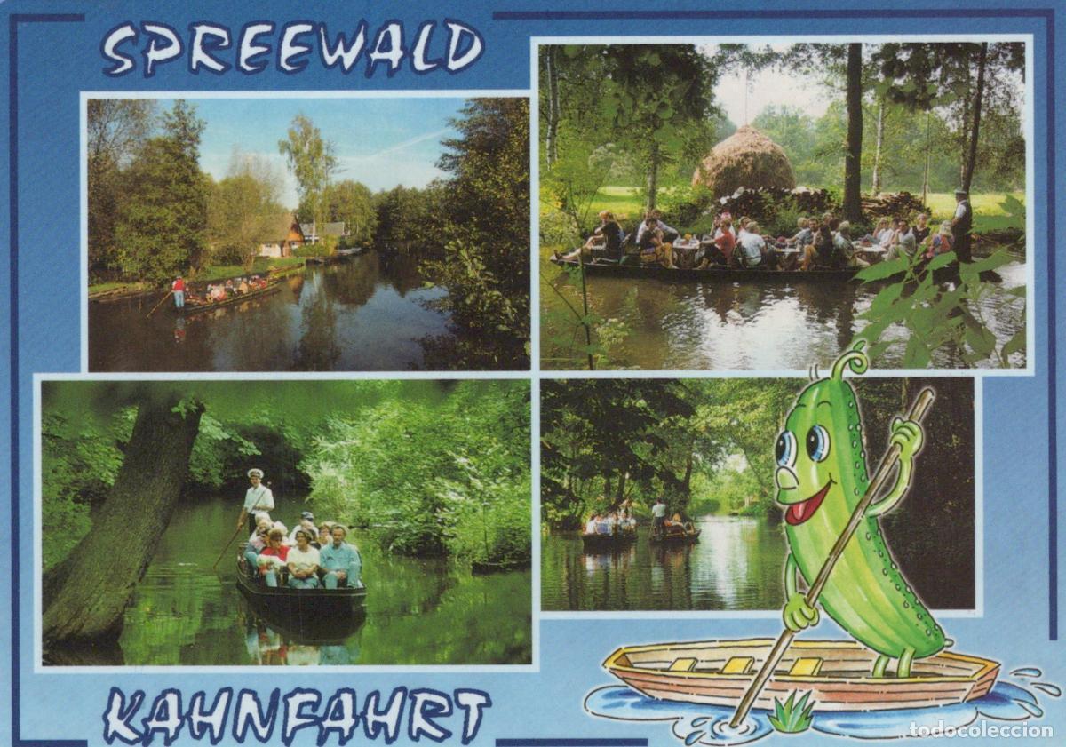 Cartes Postales: Germany Spreewald Kahnfahrt People Boating On Canals Rural Landscape *YAV675