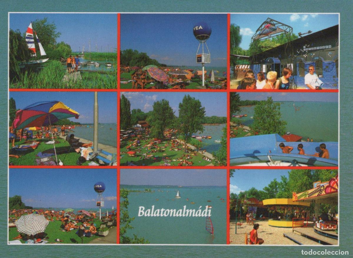 Cartes Postales: Hungary Balatonalm&aacute;di Lake Balaton Beach Life Sailboats Lakeside Resort *YAV676