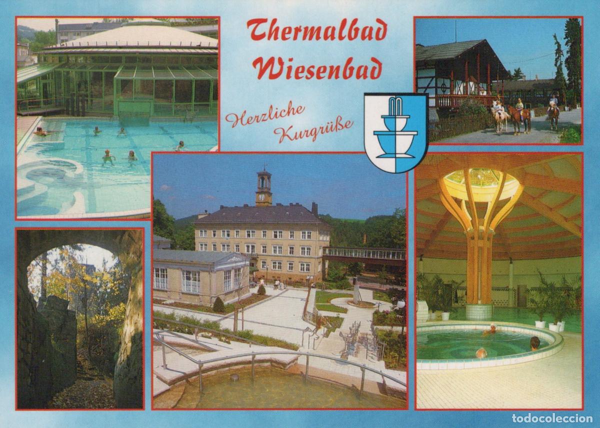 Postcards: Germany Wiesenbad Thermalbad Erzgebirge Spa Resort Collage *YAV680