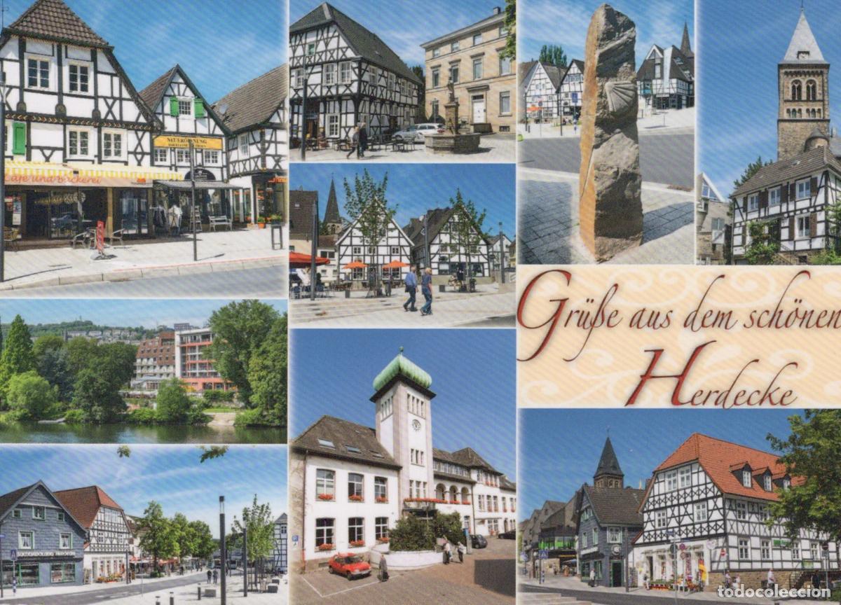 Postcards: Germany Herdecke Multi View Collage With Half Timbered Houses and Town *YAV683