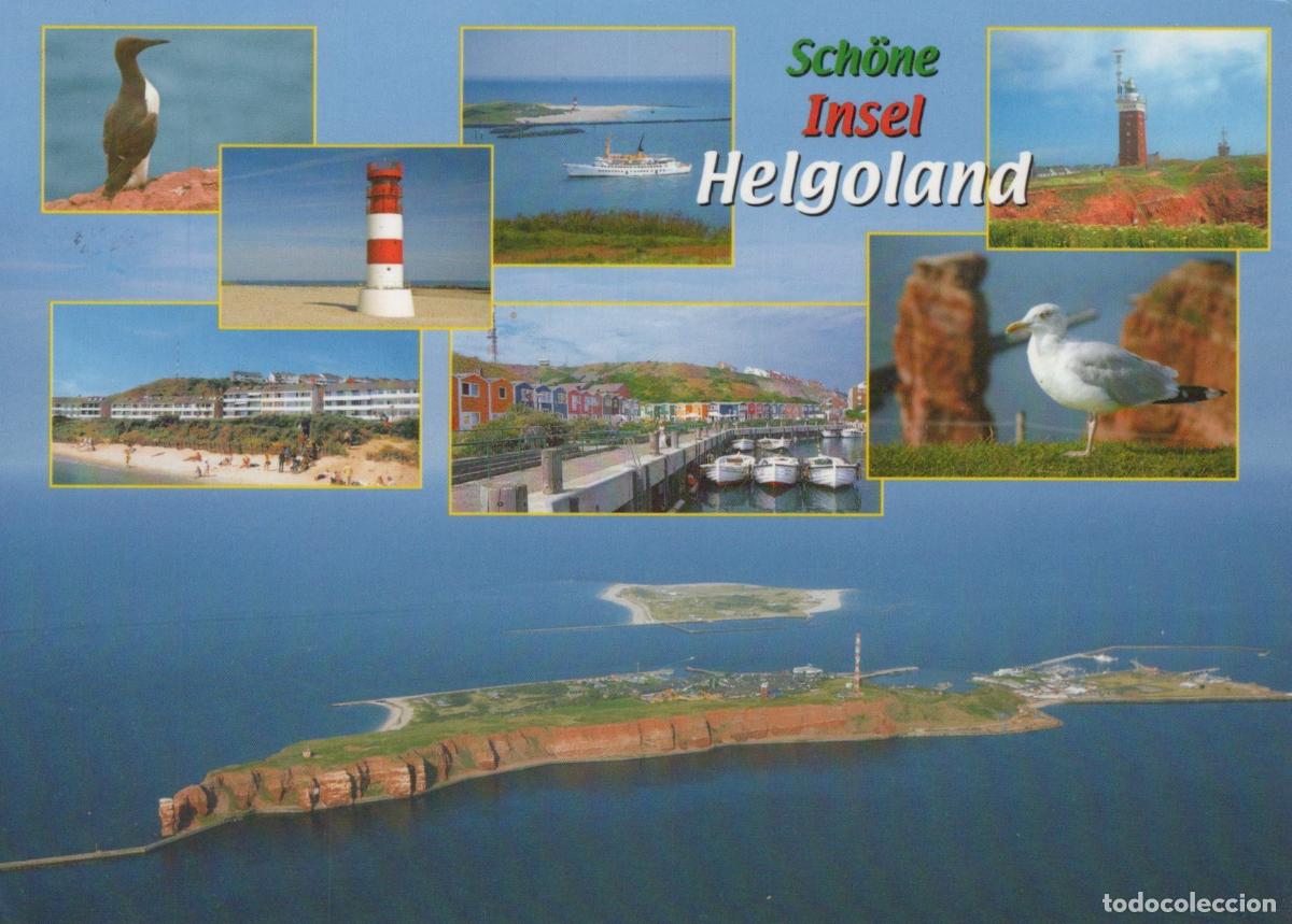Postcards: Germany Helgoland Island Multi View Lighthouse Beach Harbor Seagull Bird *YAV691