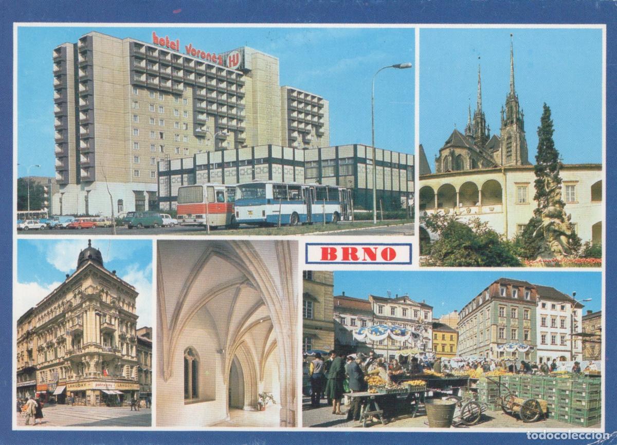 Postcards: Czech Republic Brno City Collage Hotel Voronez Cathedral Market Square *YAV690