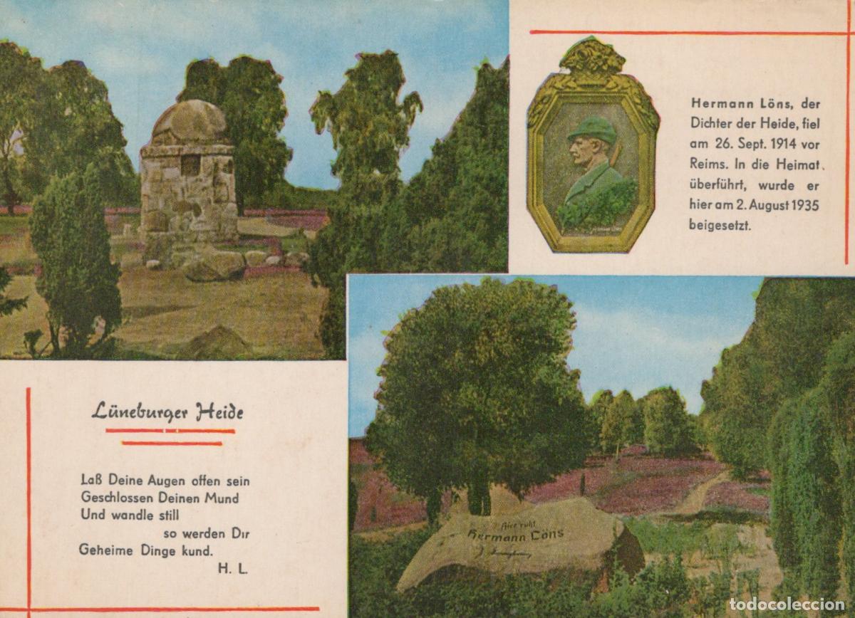 Postales: Germany Walsrode L&uuml;neburger Heide Hermann L&ouml;ns Memorial Stone Grave Poet *YAV731