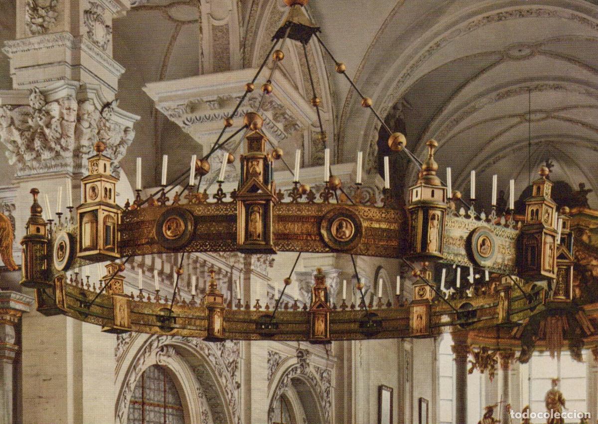Postkarten: Germany Schw&auml;bisch Hall Comburg Romanesque Chandelier Church Interior *YAV542