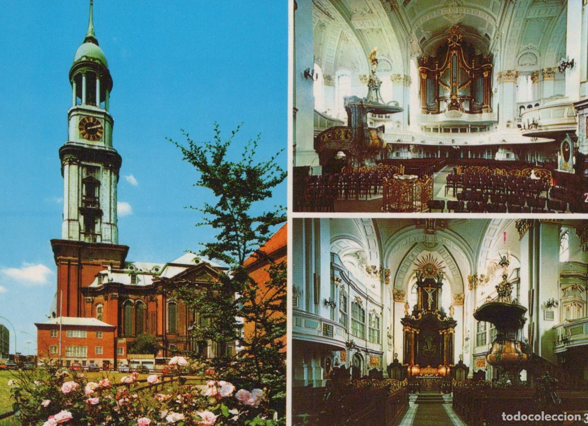 Postkarten: Germany Hamburg St Michaeliskirche Exterior Orgel and Altar Unposted *YAV786