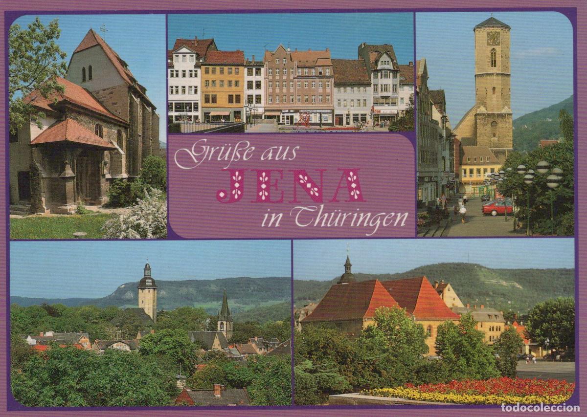 Cartoline: Germany Jena Cityscape Collage Schillerkirche Johannisstrasse Unposted *YAV579