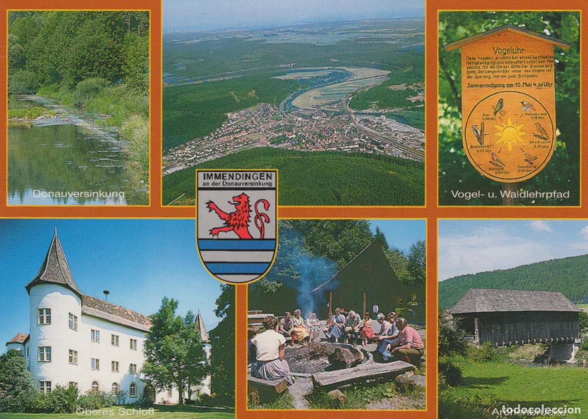 Postcards: Germany Immendingen Multi View Danube Sinkhole Castle Bird Unposted *YAV589