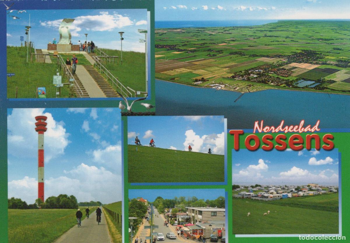 Postcards: Germany Tossens Nordseebad Coastal Town Collage Lighthouse Unposted *YAV813