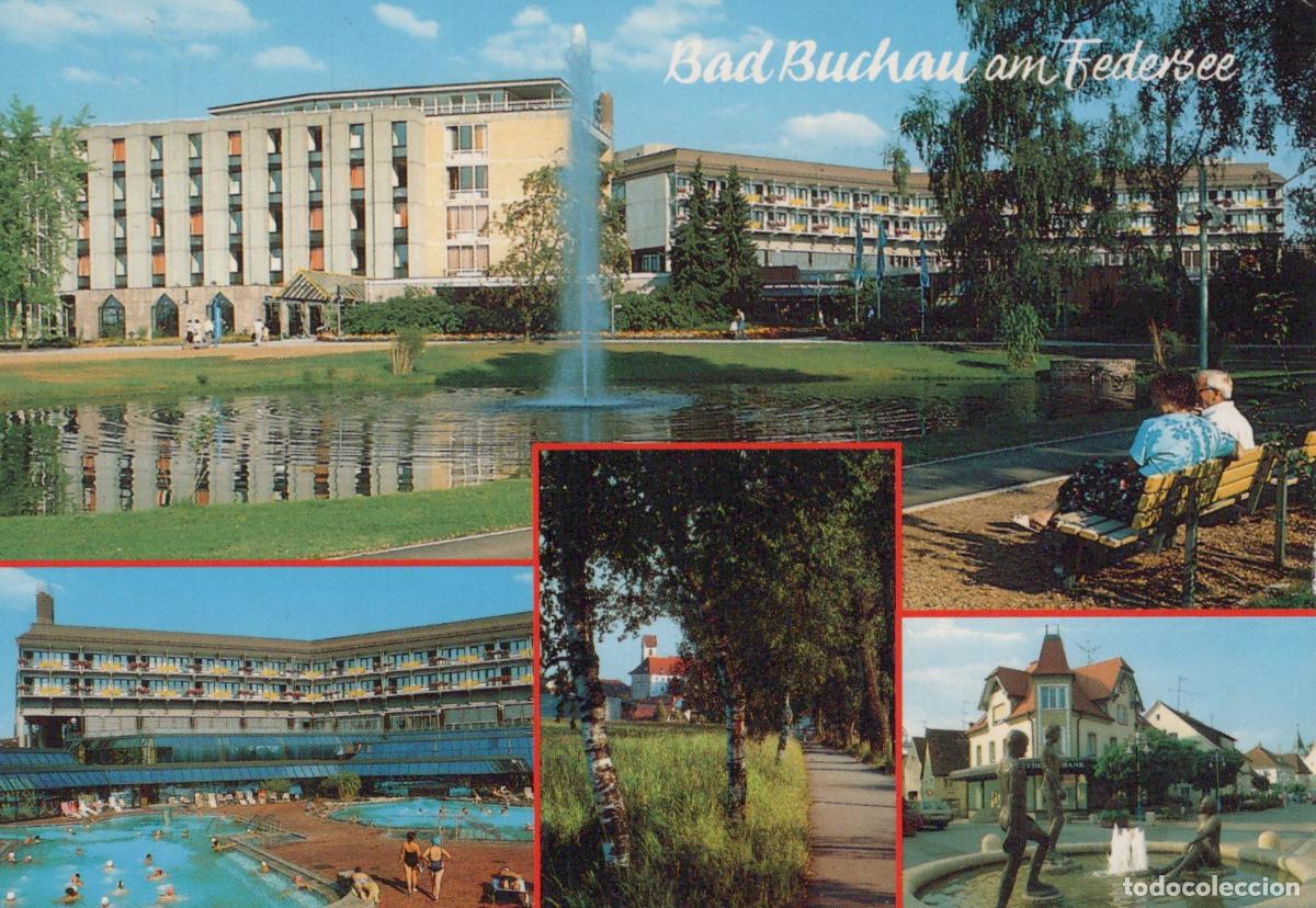 Postcards: Germany Bad Buchau Am Federsee Spa Resort Pool Town Views 1970s *YAV818