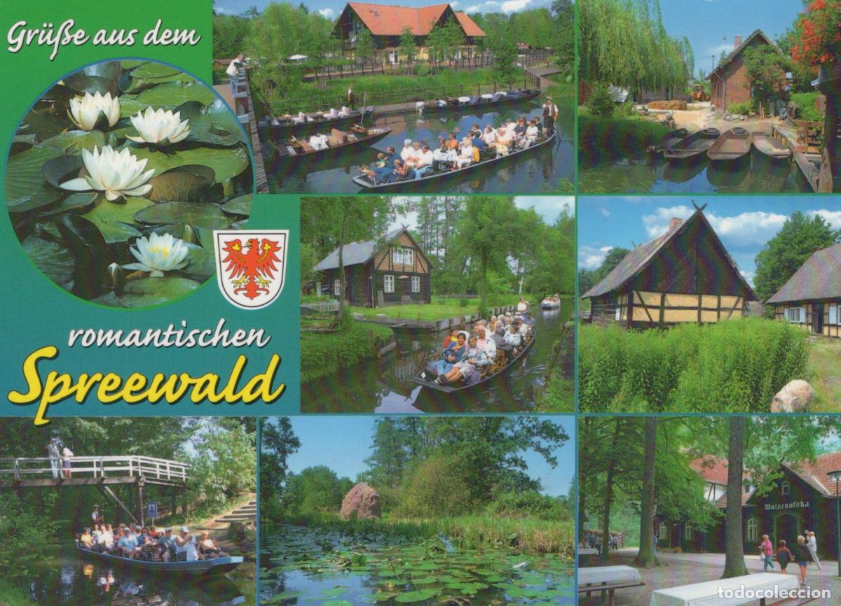 Postcards: Germany Spreewald Romantic Landscape With Boats Water Lilies and *YAV826