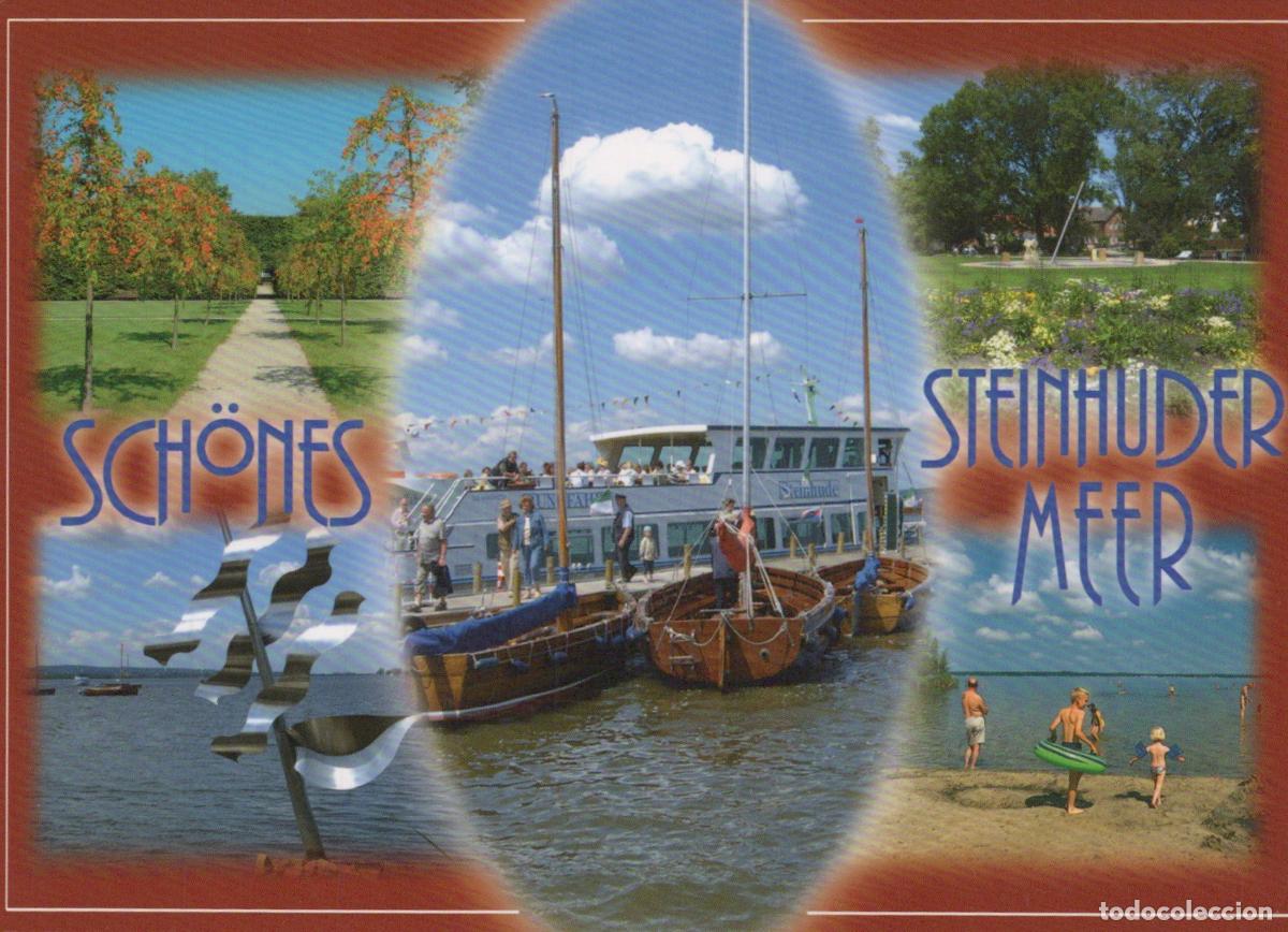 Postcards: Germany Steinhude Steinhuder Meer Lake Boats Beach Park Collage *YAV828