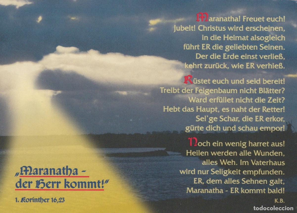 Postcards: Germany Religious Maranatha the Lord Is Coming Bible Verse *YAV840