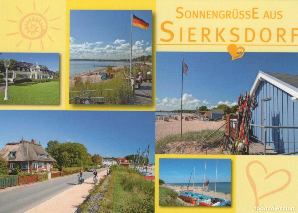 Postcards: Germany Sierksdorf Multi View Beach Village Houses Boats Landscape *YAV845