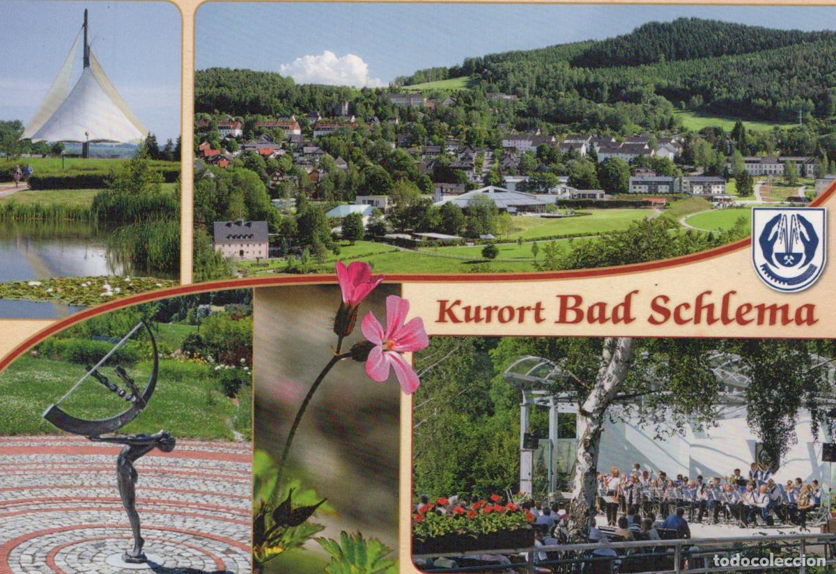 Postcards: Germany Bad Schlema Kurort Multi View Sundial Orchestra Landscape *YAV850