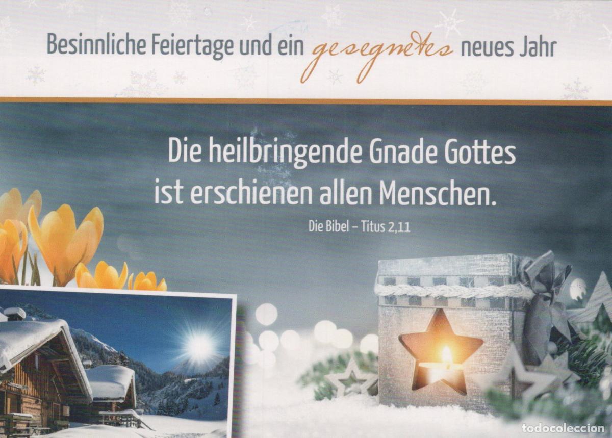 Postales: Germany Christmas New Year Religious Message Winter Landscape Candle *YAV617