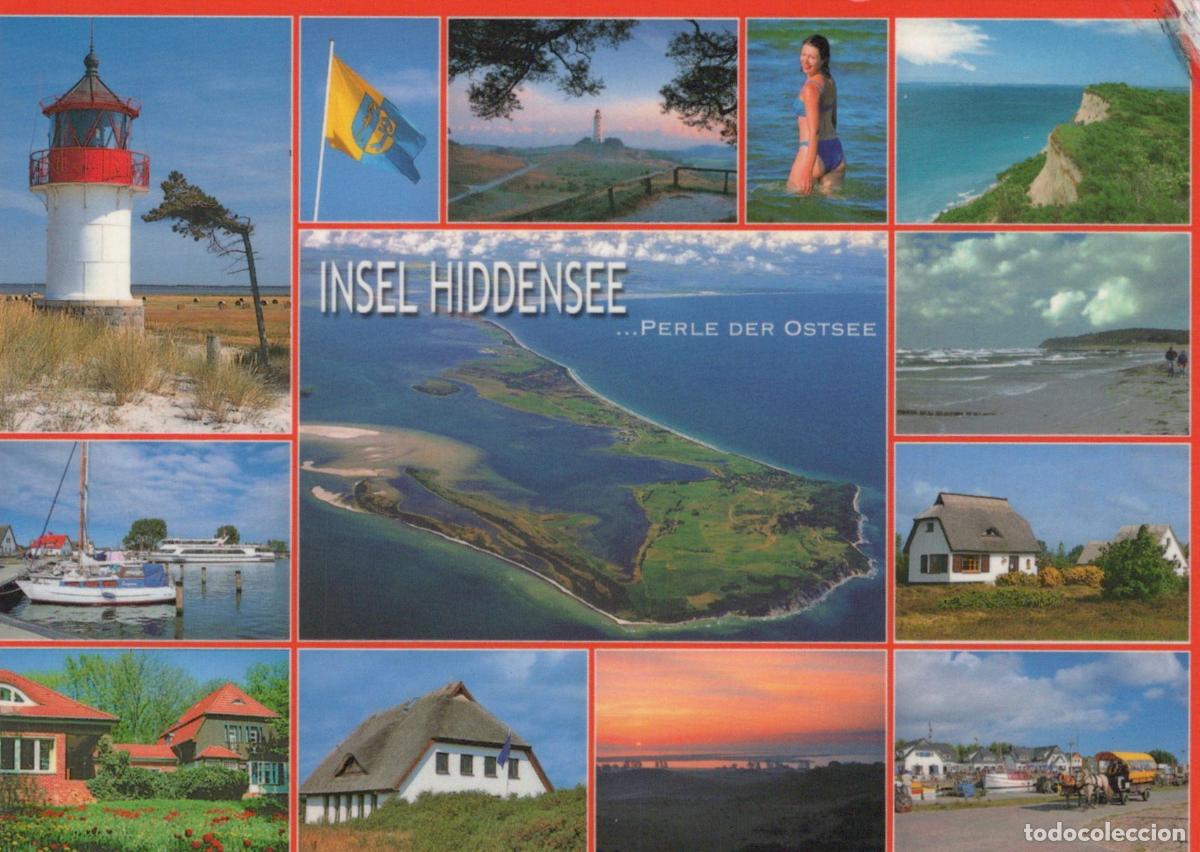 Postales: Germany Hiddensee Island Lighthouse Beach Coastline Collage *YAV619