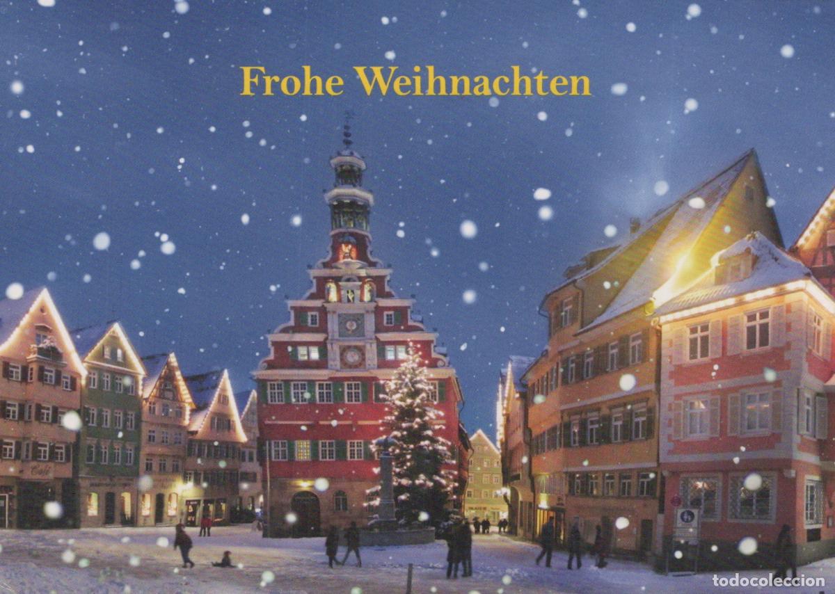 Postales: Germany Esslingen am Neckar Esslingen Christmas Market Snow Town Hall *YAV860