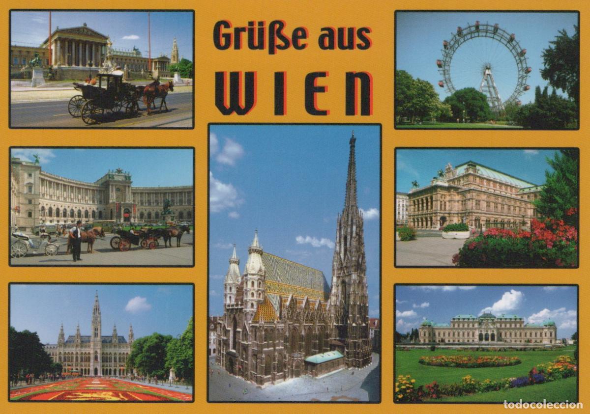 Postcards: Austria Vienna Multi View Collage St Stephen S Cathedral Ferris Wheel *YAV865