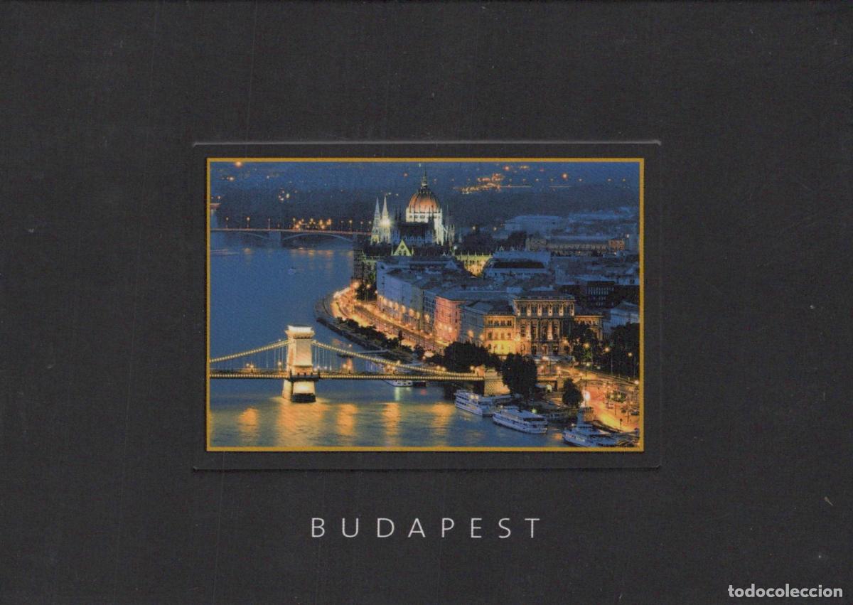 Postais: Hungary Budapest Parliament Building Chain Bridge Danube River Night *YAV873