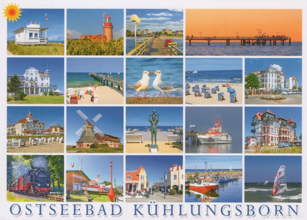 Postcards: Germany K&uuml;hlungsborn Ostseebad Multi View Lighthouse Pier Beach Steam *YAV880