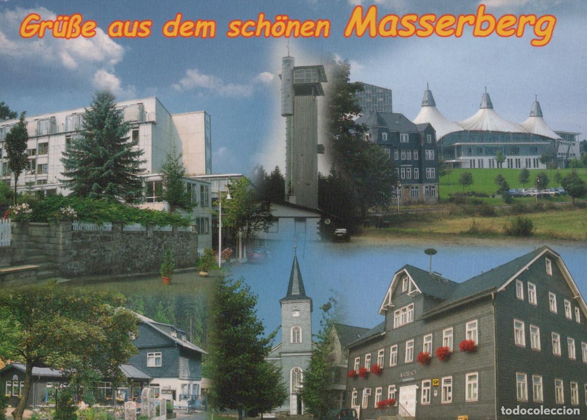 Postcards: Germany Masserberg Thuringian Forest Town Hall Church Buildings Collage *YAV883