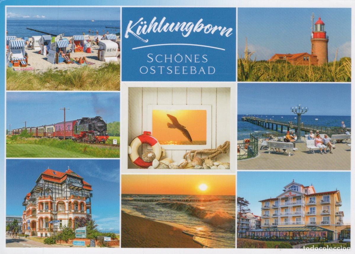 Postcards: Germany K&uuml;hlungsborn Sch&ouml;nes Ostseebad Multi View Lighthouse Beach Steam *YAV896