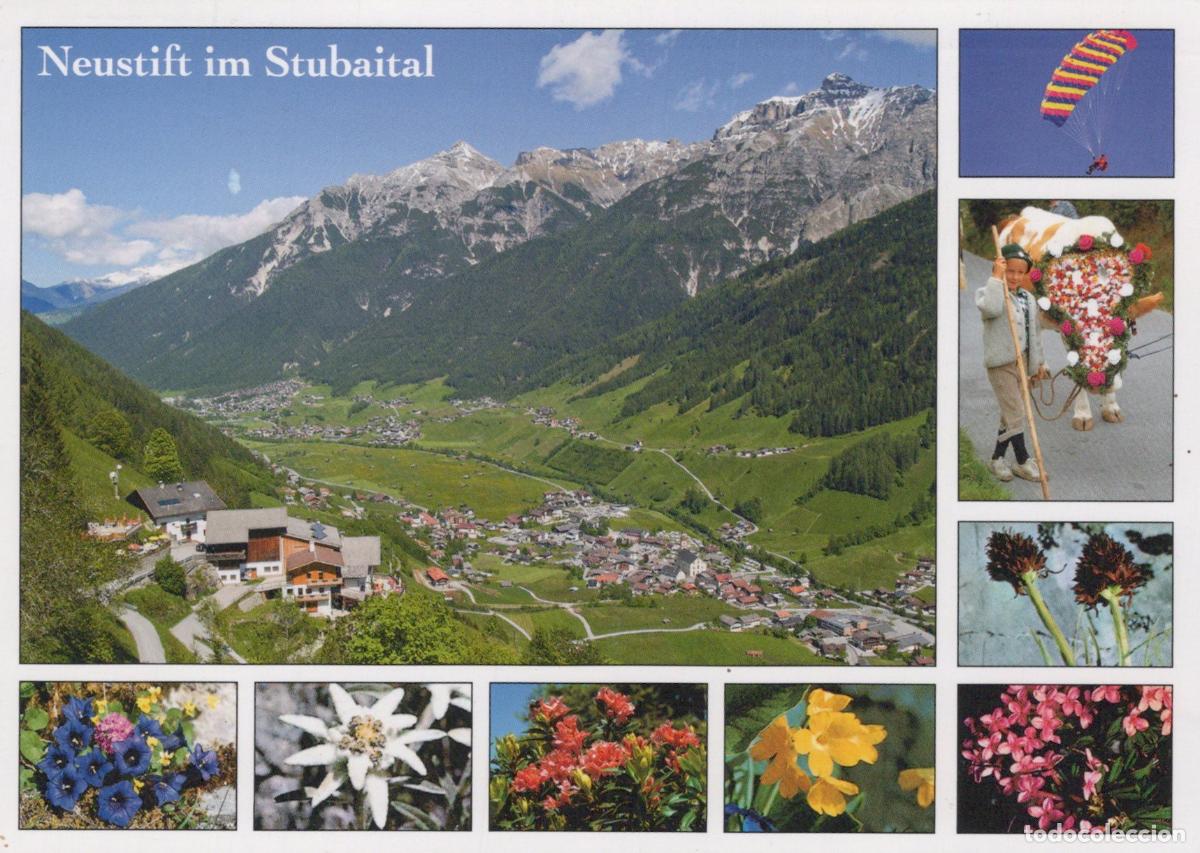 Cartes Postales: Austria Neustift IM Stubaital Mountain Village Paragliding Flowers *YAV901