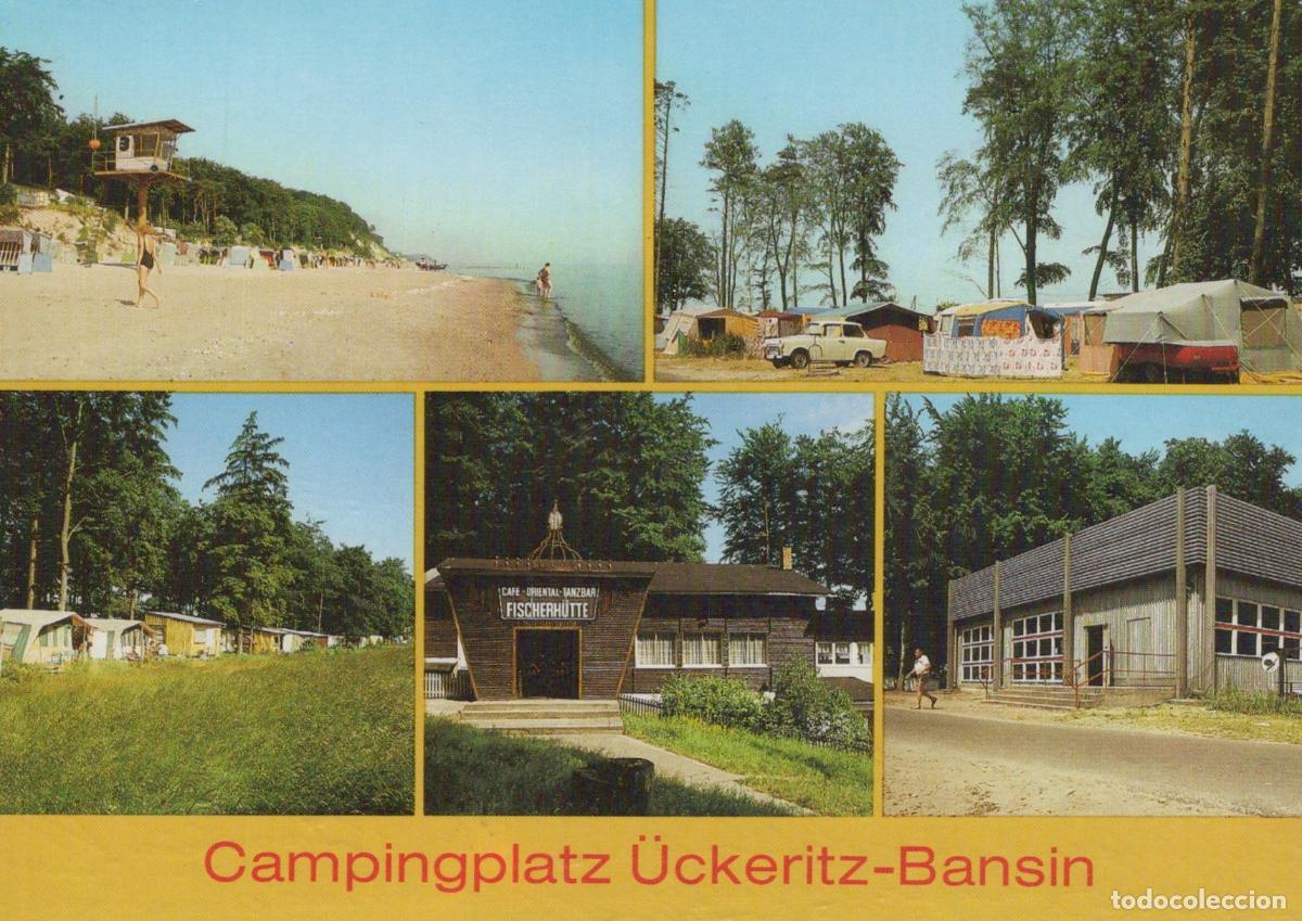 Cartes Postales: Germany Uckeritz Bansin Campingplatz Beach Campsite Fischerhutte 1980s *YAV905