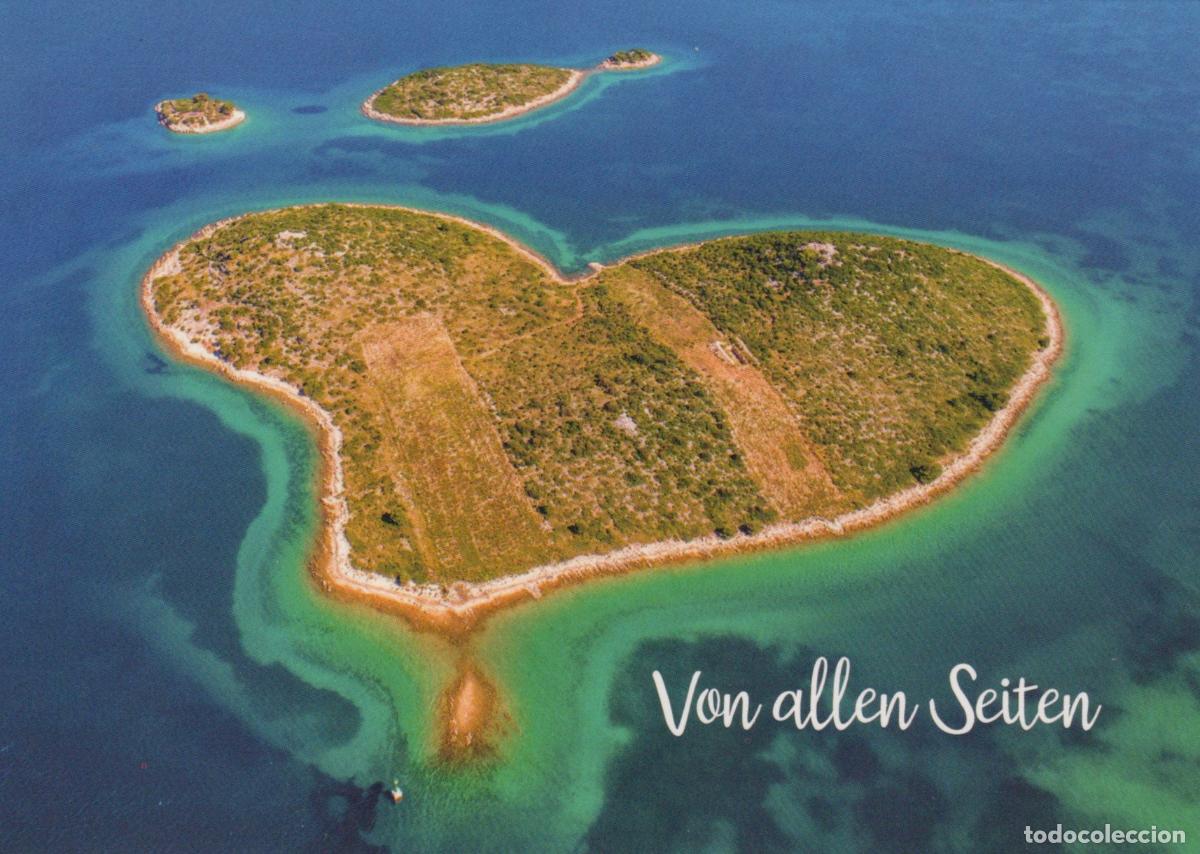 Cartes Postales: Croatia Zadar County Gale&scaron;njak Island Heart Shaped Aerial View Adriatic *YAV903
