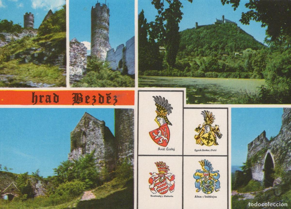 Cartes Postales: Czech Republic Bezděz Castle Medieval Ruins Coats of Arms Unposted *YAV911