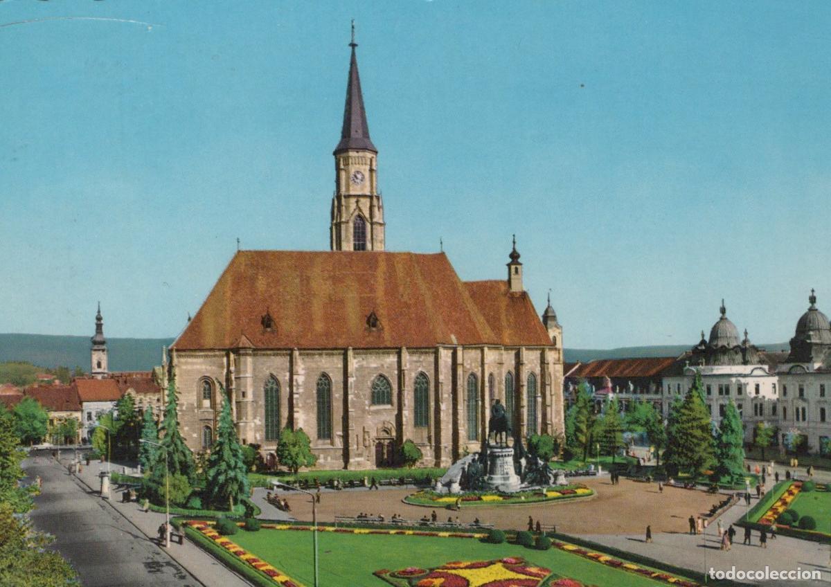 Cartes Postales: Romania Cluj Napoca St Michael S Church Matthias Corvinus Statue *YAV945