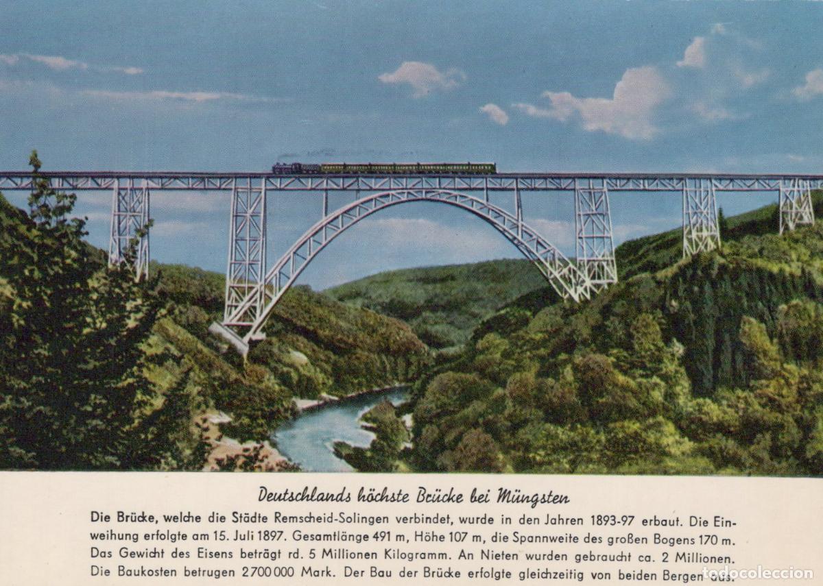 Postcards: Germany Mungsten Bridge Remscheid Solingen Railway Viaduct Unposted *YAV988