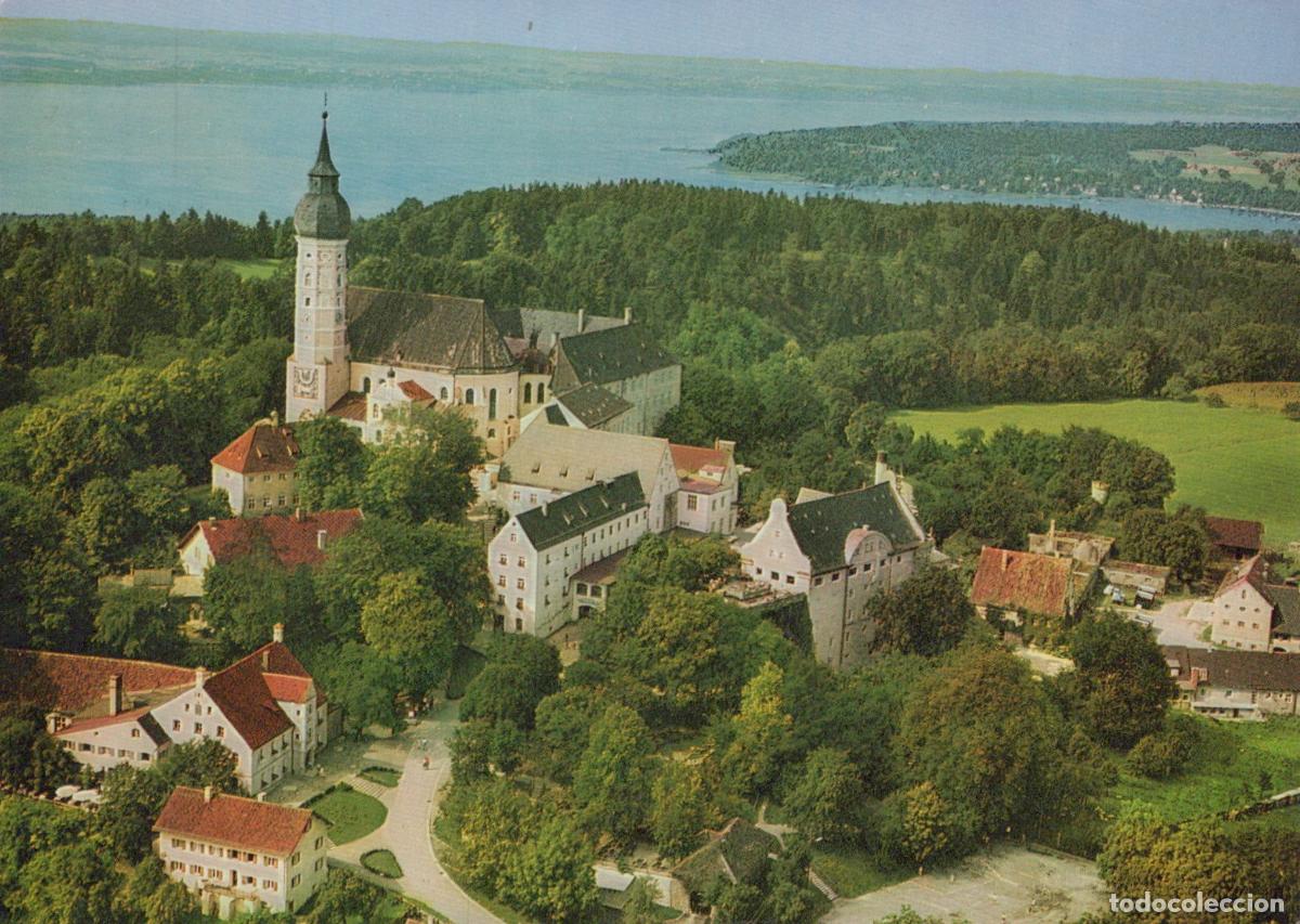 Postales: Germany Andechs Kloster Monastery Ammersee Lake Aerial View *YAV991