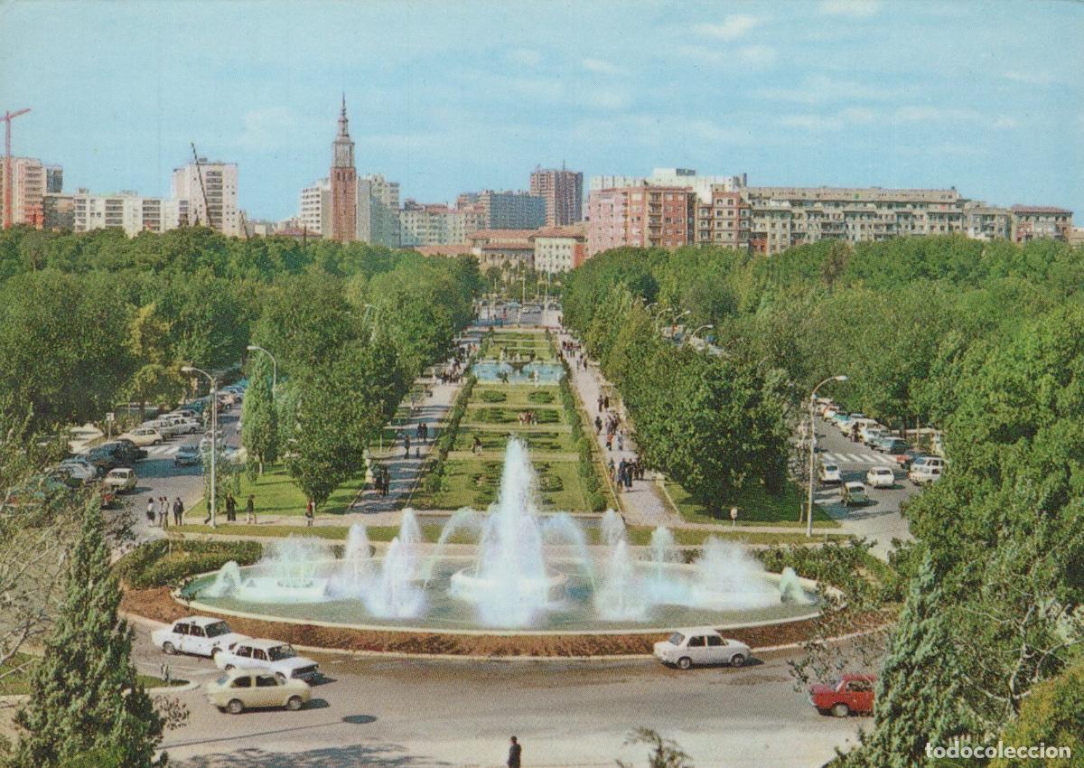 Postais: Spain Zaragoza Parque General Primo de Rivera Fountain Cityscape *YAV993