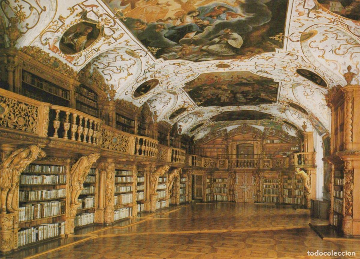Postales: Germany Waldsassen Cistercian Abbey Monastery Library Baroque Unposted *YAV732