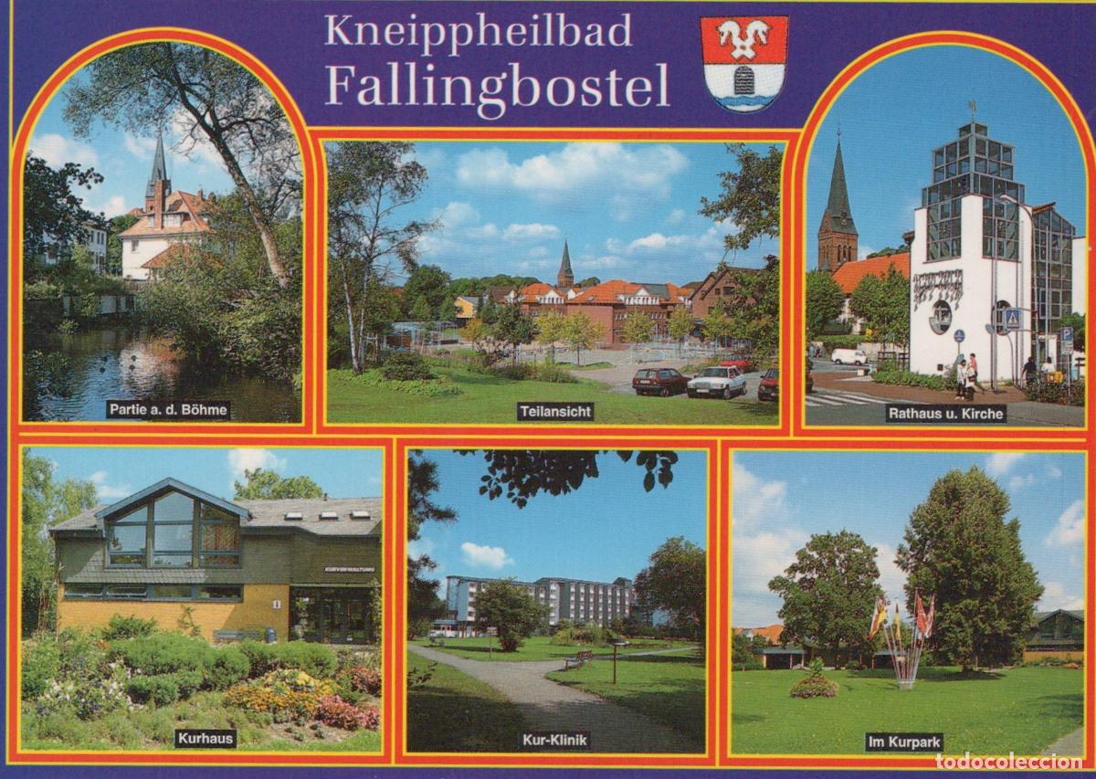 Cartoline: Germany Fallingbostel Kneippheilbad Multi View Kurhaus Rathaus Kurpark *YAV769