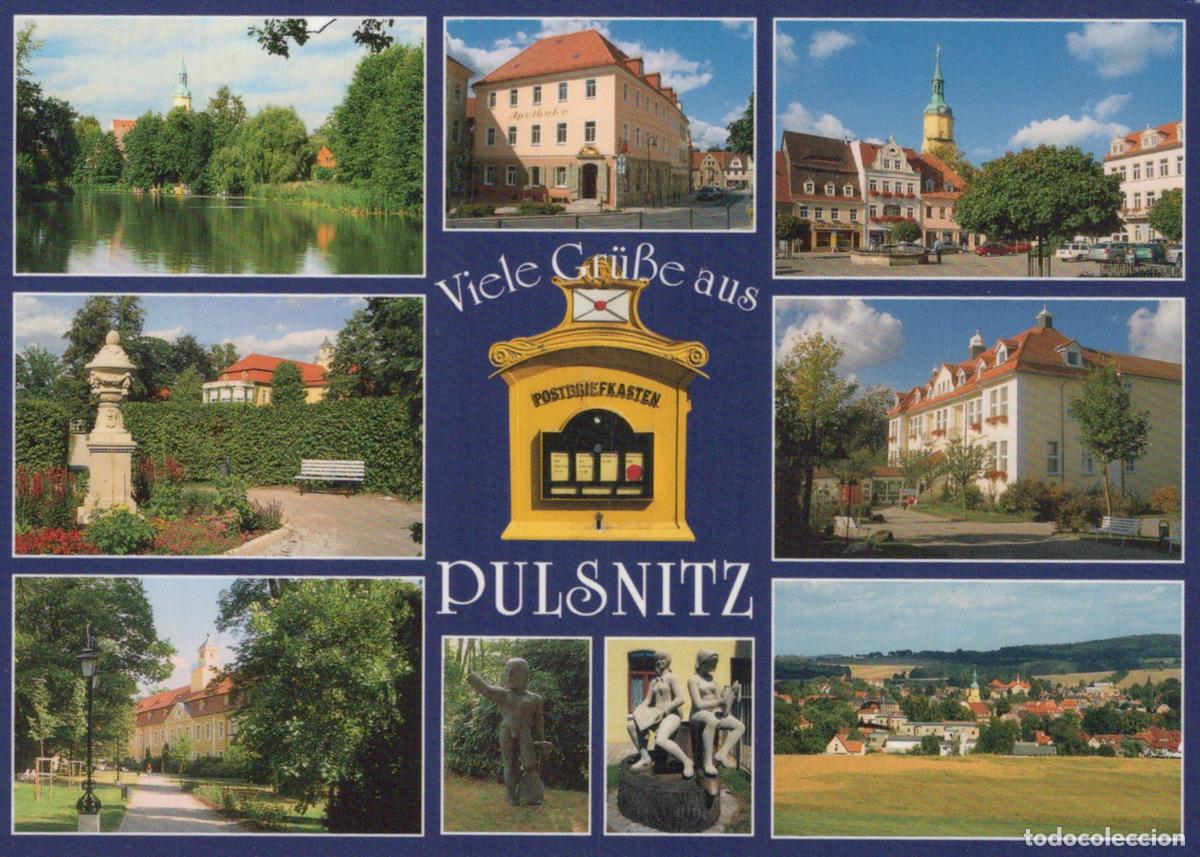 Cartoline: Germany Pulsnitz Multi View With Post Box and Town Scenes *YAV784