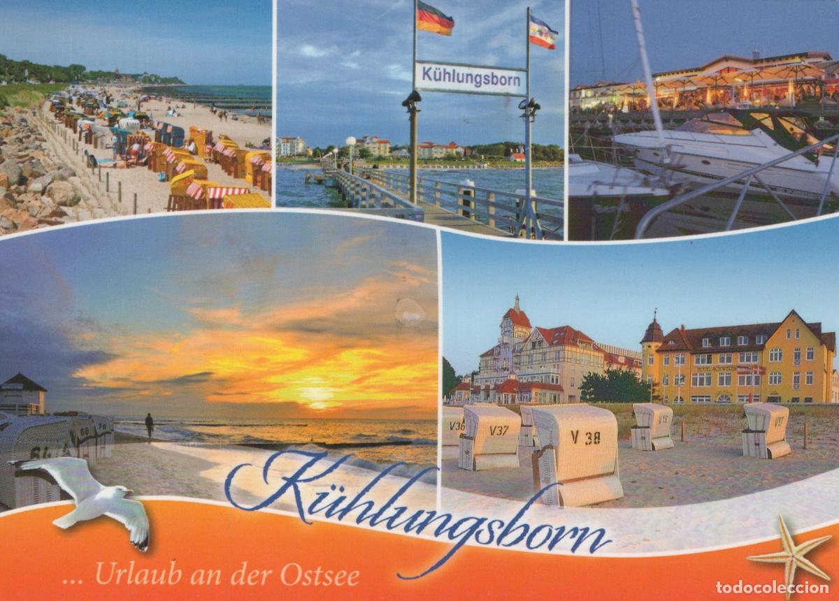 Postcards: Germany K&uuml;hlungsborn Baltic Sea Beach Pier Sunset Hotels Multi View *YAV799