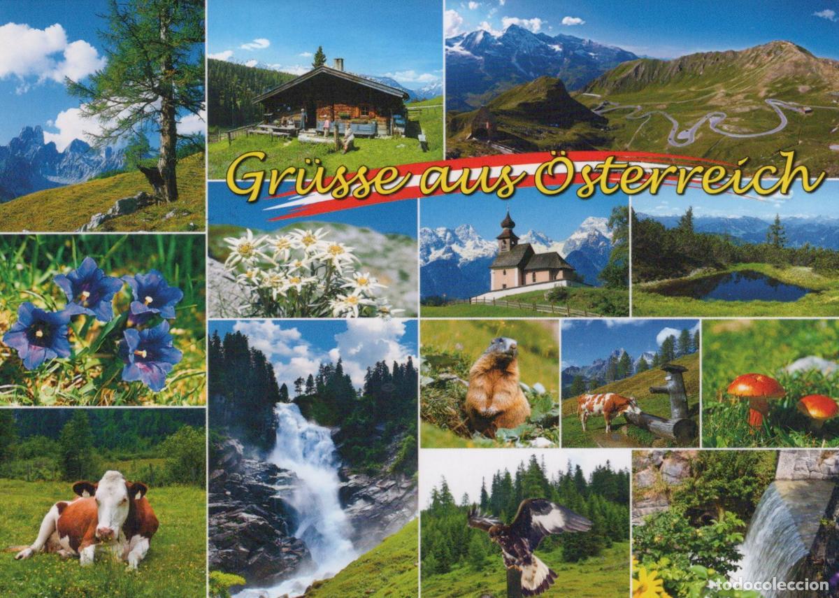Postcards: Austria Saalfelden am Steinernen Meer Gr&uuml;sse aus Collage Mountains *YAV822
