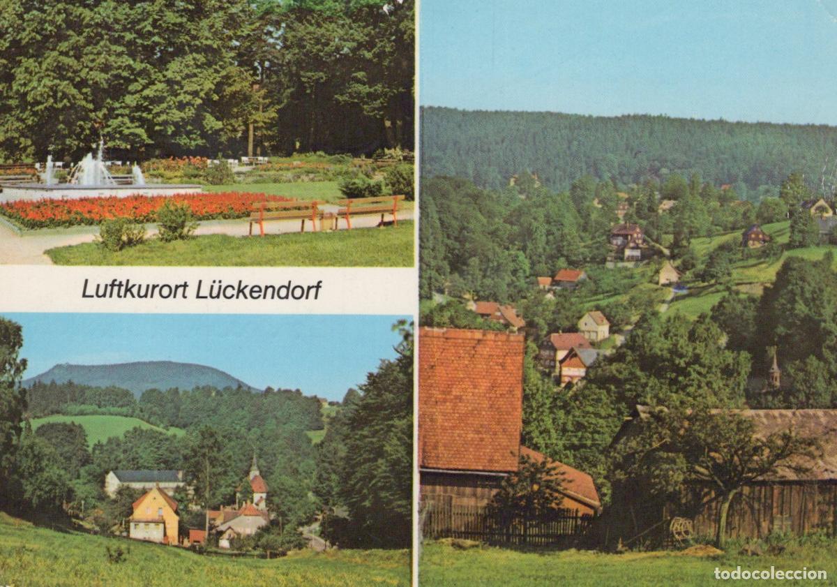 Postcards: Germany L&uuml;ckendorf Spa Resort Park Fountain Village Landscape *YAV844