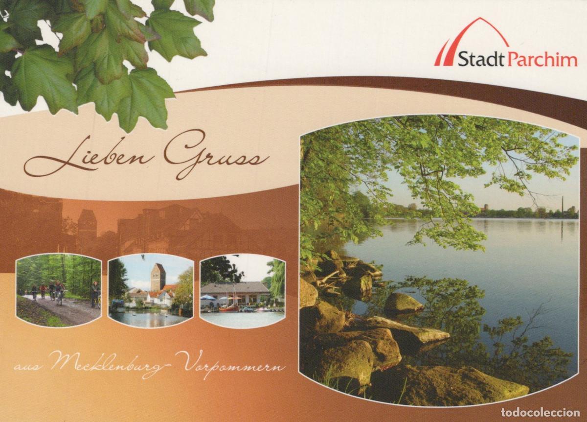Postcards: Germany Parchim Lake Landscape Architecture Collage *YAV852