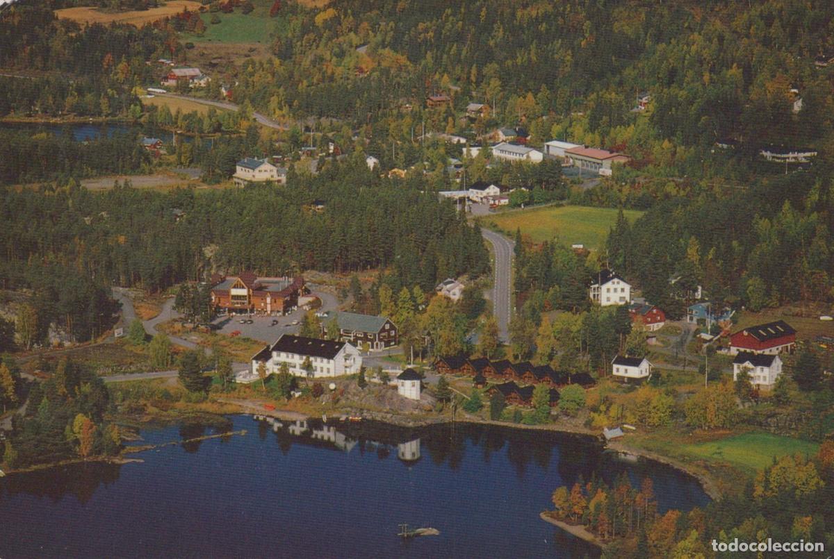 Cartoline: Norway R&oslash;n Fosseim Hotell Aerial View Lake Forest Autumn Landscape *YAV867