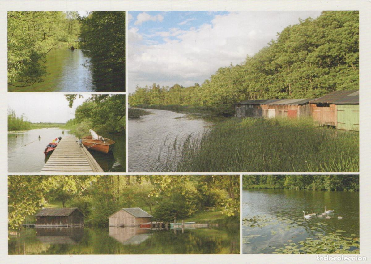 Cartes Postales: Germany Wesenberg Scenic River Landscapes Boathouses Swans Nature *YAV877