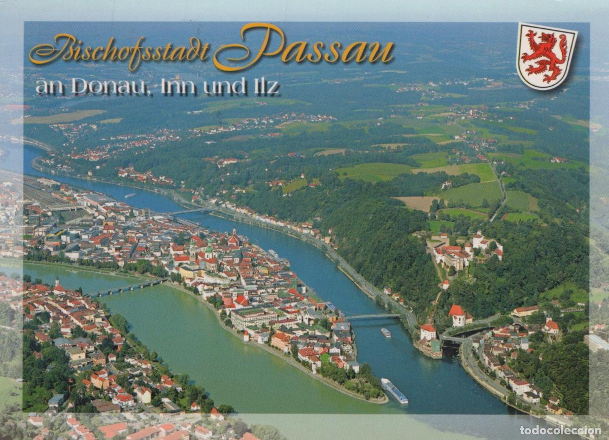Cartes Postales: Germany Passau Aerial View of Old Town At Confluence of Danube Inn Ilz *YAV882